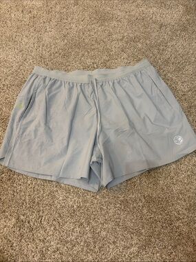Nike Stride Light Gray Men's Running Athletic Shorts with Drawstring